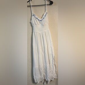 Crisscross Back midi dress. Hollister. White. Large
